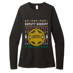 Deputy Sheriff Gift Ugly Christmas Womens CVC Long Sleeve Shirt