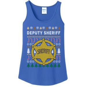 Deputy Sheriff Gift Ugly Christmas Ladies Essential Tank