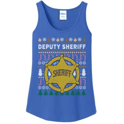 Deputy Sheriff Gift Ugly Christmas Ladies Essential Tank