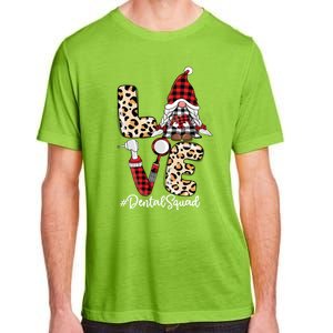 Dental Squad Gnomes Leopard Red Check Plaid Valentines Gnome Gift Adult ChromaSoft Performance T-Shirt