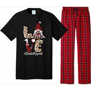 Dental Squad Gnomes Leopard Red Check Plaid Valentines Gnome Gift Pajama Set