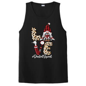 Dental Squad Gnomes Leopard Red Check Plaid Valentines Gnome Gift PosiCharge Competitor Tank