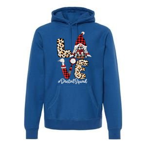 Dental Squad Gnomes Leopard Red Check Plaid Valentines Gnome Gift Premium Hoodie