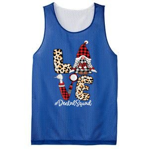 Dental Squad Gnomes Leopard Red Check Plaid Valentines Gnome Gift Mesh Reversible Basketball Jersey Tank