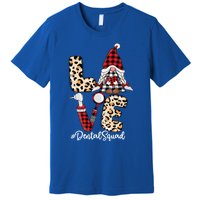 Dental Squad Gnomes Leopard Red Check Plaid Valentines Gnome Gift Premium T-Shirt