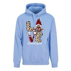 Dental Squad Gnomes Leopard Red Check Plaid Valentines Gnome Gift Unisex Surf Hoodie