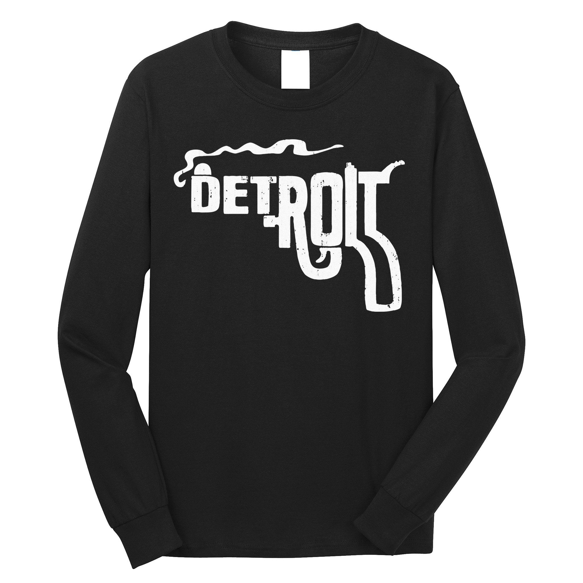 Detroit Smoking Gun Vintage Long Sleeve Shirt