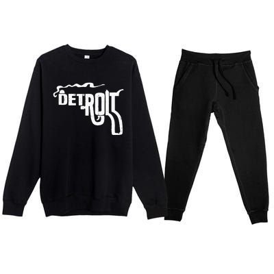 Detroit Smoking Gun Vintage Premium Crewneck Sweatsuit Set