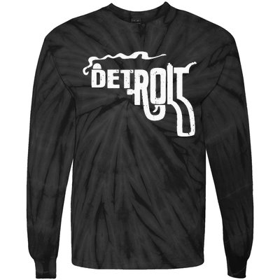 Detroit Smoking Gun Vintage Tie-Dye Long Sleeve Shirt