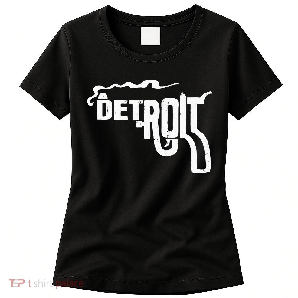 Detroit Smoking Gun Vintage Womens T-Shirt