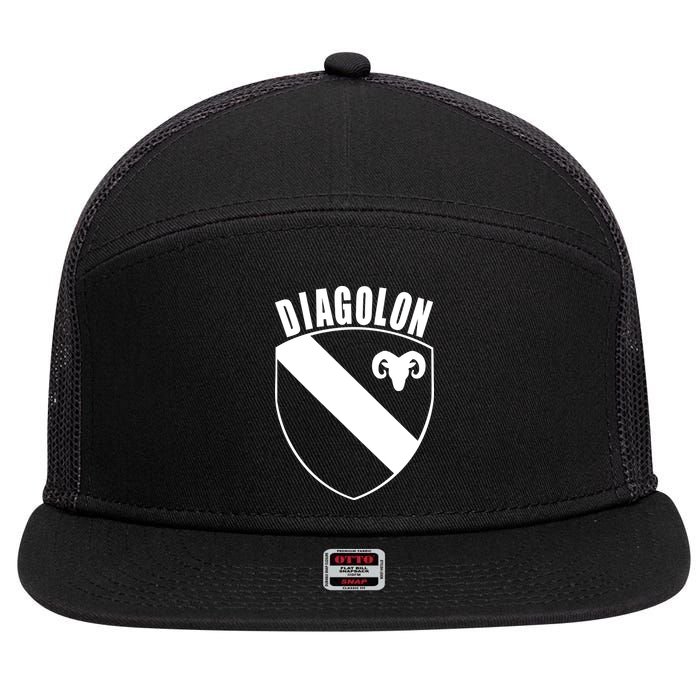 Diagolon Shield & Goat 7 Panel Mesh Trucker Snapback Hat