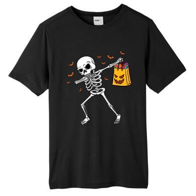 Dabbing Skeleton Halloween Gift Tall Fusion ChromaSoft Performance T-Shirt