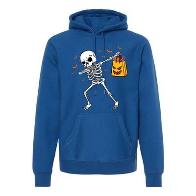 Dabbing Skeleton Halloween Gift Premium Hoodie