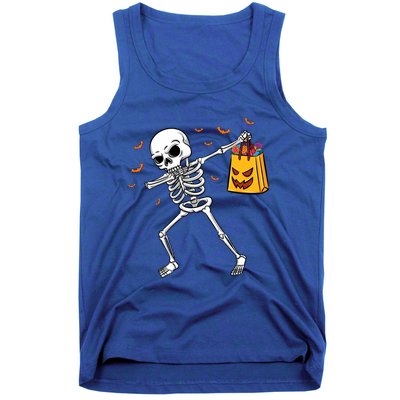 Dabbing Skeleton Halloween Gift Tank Top