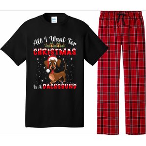 Dachshund Santa Hat All I Want For Christmas Is A Dachshund Meaningful Gift Pajama Set