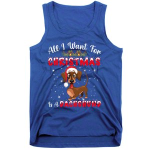 Dachshund Santa Hat All I Want For Christmas Is A Dachshund Meaningful Gift Tank Top