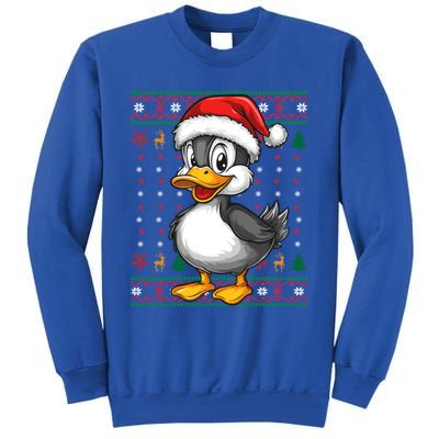 Duck Santa Hat Ugly Christmas Funny Holiday Duck Lover Gift Sweatshirt