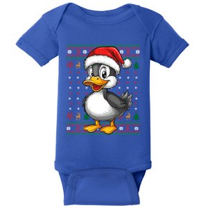 Duck Santa Hat Ugly Christmas Funny Holiday Duck Lover Gift Baby Bodysuit