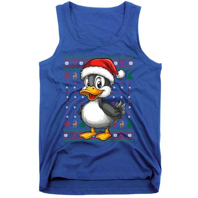 Duck Santa Hat Ugly Christmas Funny Holiday Duck Lover Gift Tank Top