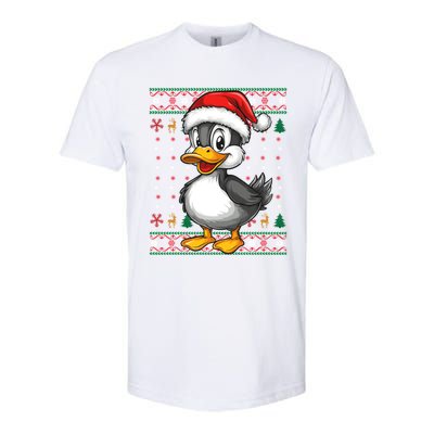 Duck Santa Hat Ugly Christmas Funny Holiday Duck Lover Gift Softstyle CVC T-Shirt