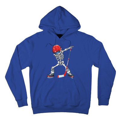 Dabbing Skeleton Hockey Halloween Costume Gift Hoodie