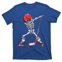 Dabbing Skeleton Hockey Halloween Costume Gift T-Shirt