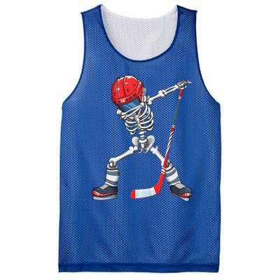 Dabbing Skeleton Hockey Halloween Costume Gift Mesh Reversible Basketball Jersey Tank