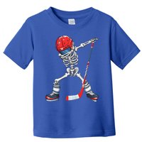 Dabbing Skeleton Hockey Halloween Costume Gift Toddler T-Shirt