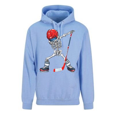 Dabbing Skeleton Hockey Halloween Costume Gift Unisex Surf Hoodie