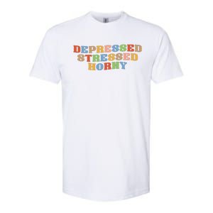 Depressed Stressed Horny Softstyle CVC T-Shirt