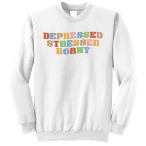 Depressed Stressed Horny Sweatshirt