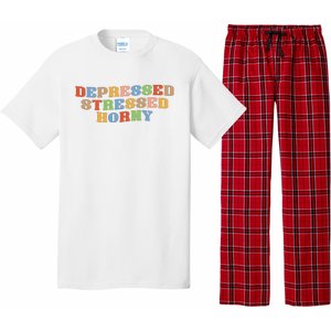 Depressed Stressed Horny Pajama Set