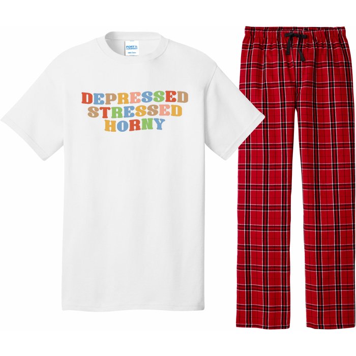 Depressed Stressed Horny Pajama Set