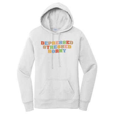 Depressed Stressed Horny Women's Pullover Hoodie