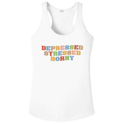 Depressed Stressed Horny Ladies PosiCharge Competitor Racerback Tank