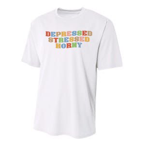 Depressed Stressed Horny Performance Sprint T-Shirt