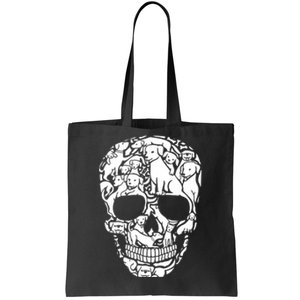 Dog Skeleton Halloween Costume Puppy Skull Tote Bag