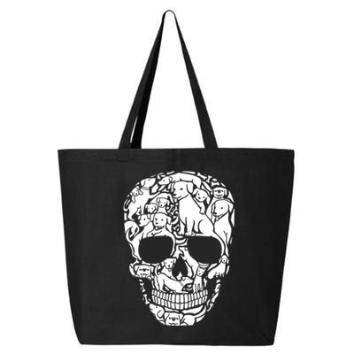 Dog Skeleton Halloween Costume Puppy Skull 25L Jumbo Tote