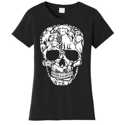 Dog Skeleton Halloween Costume Puppy Skull Women's T-Shirt