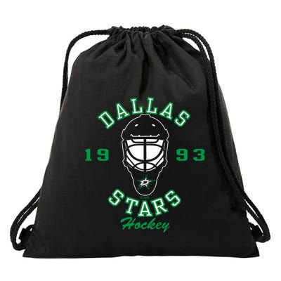 Dallas Stars Hockey Mask Drawstring Bag