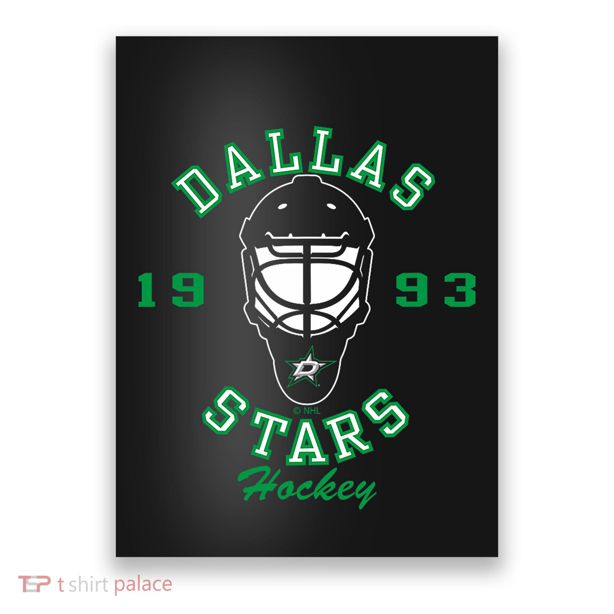 Dallas Stars Hockey Mask Poster