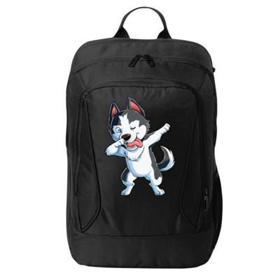 Dabbing Siberian Husky Dog Lover Boy Dab Funny Gift City Backpack