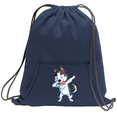 Dabbing Siberian Husky Dog Lover Boy Dab Funny Gift Sweatshirt Cinch Pack Bag