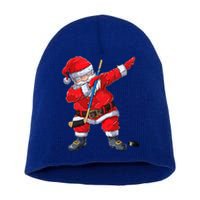 Dabbing Santa Hockey Christmas Xmas Gift Gift Short Acrylic Beanie