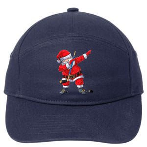 Dabbing Santa Hockey Christmas Xmas Gift Gift 7-Panel Snapback Hat