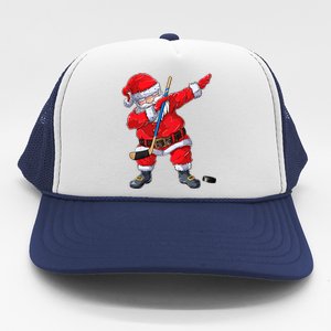 Dabbing Santa Hockey Christmas Xmas Gift Gift Trucker Hat