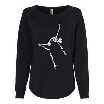 Dancing Skeleton Halloween Ballet Dance Pose Womens California Wash Sweatshirt