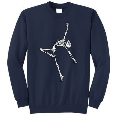 Dancing Skeleton Halloween Ballet Dance Pose Tall Sweatshirt