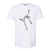 Dancing Skeleton Halloween Ballet Dance Pose Softstyle CVC T-Shirt