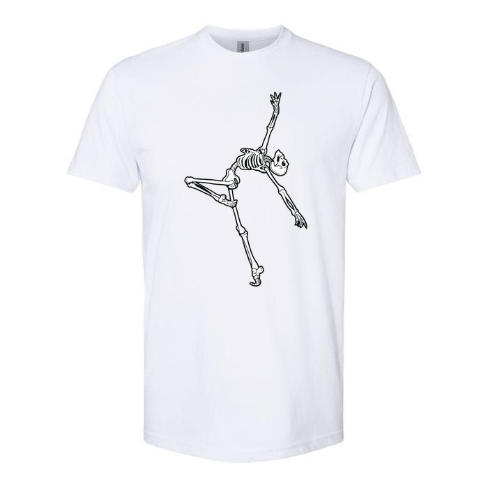 Dancing Skeleton Halloween Ballet Dance Pose Softstyle CVC T-Shirt